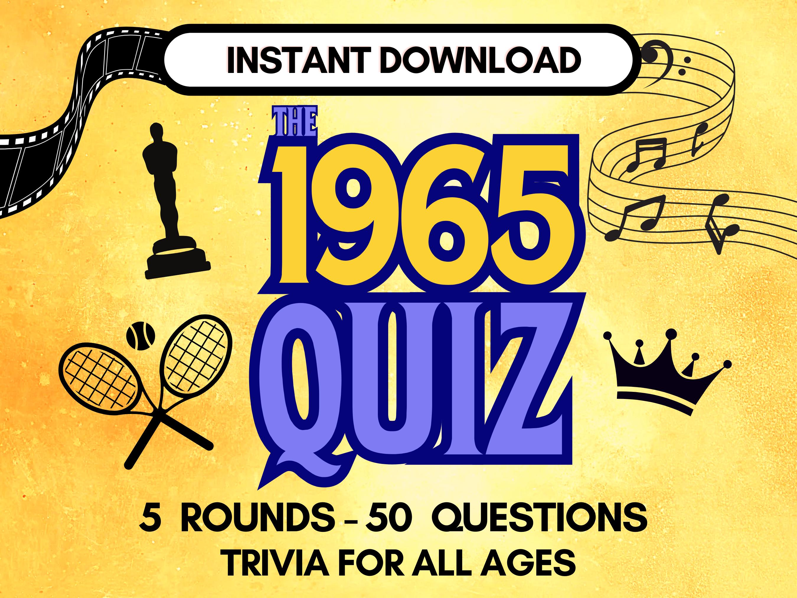 The 1965 Quiz Of The Year (PowerPoint and PDF)