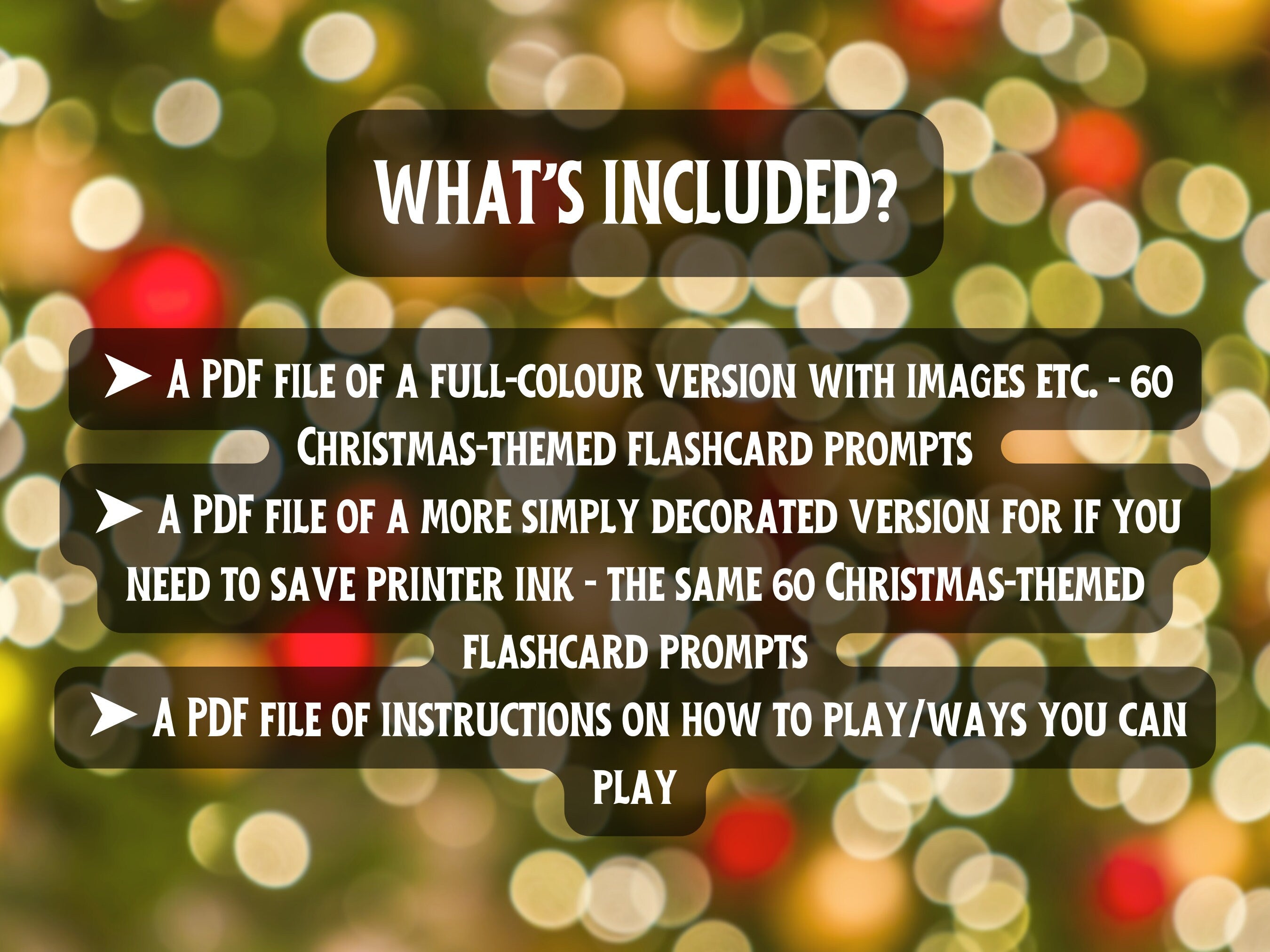 The Christmas Hat Game (Printable PDF)