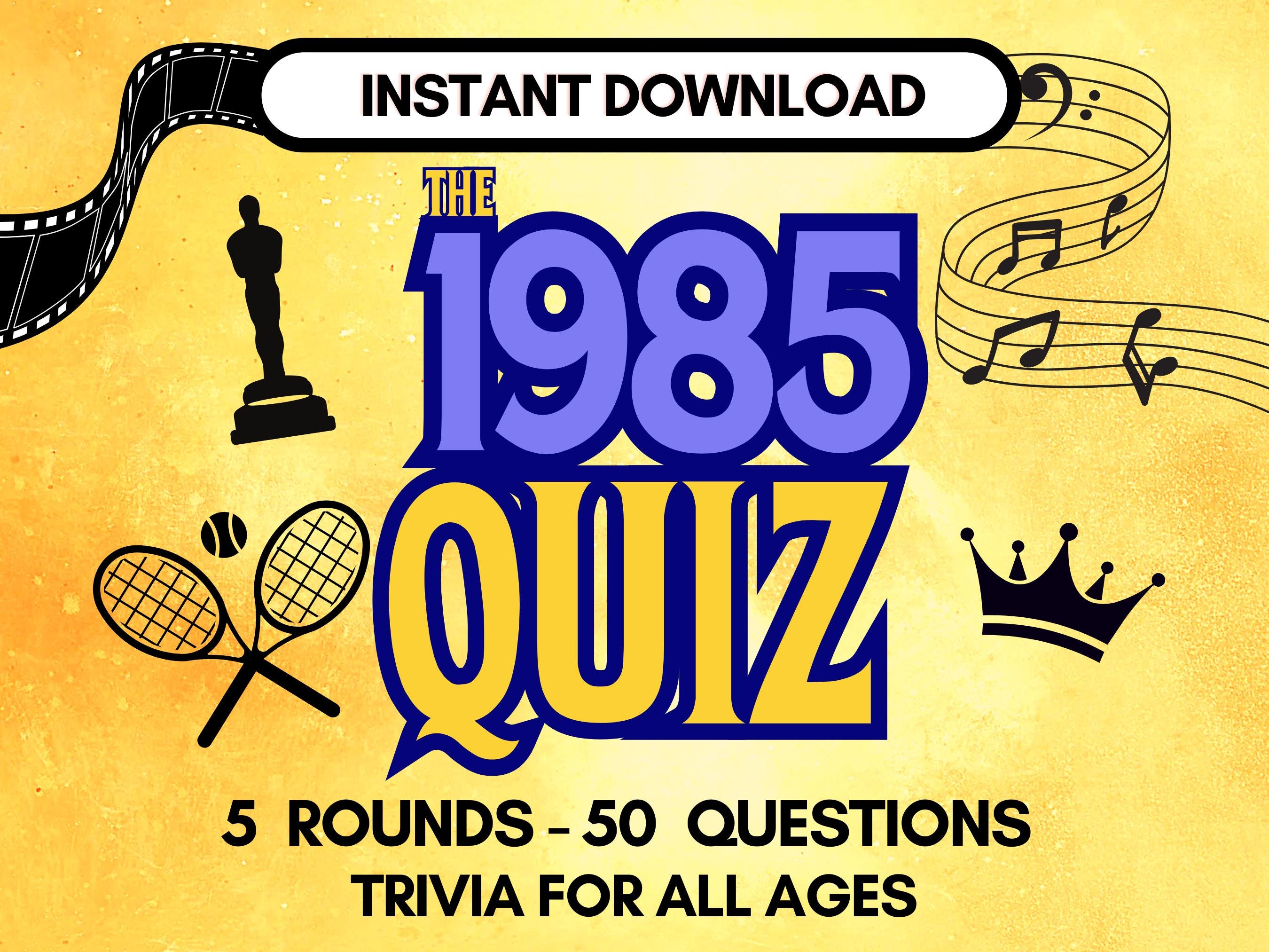 The 1985 Quiz Of The Year (PowerPoint and PDF)