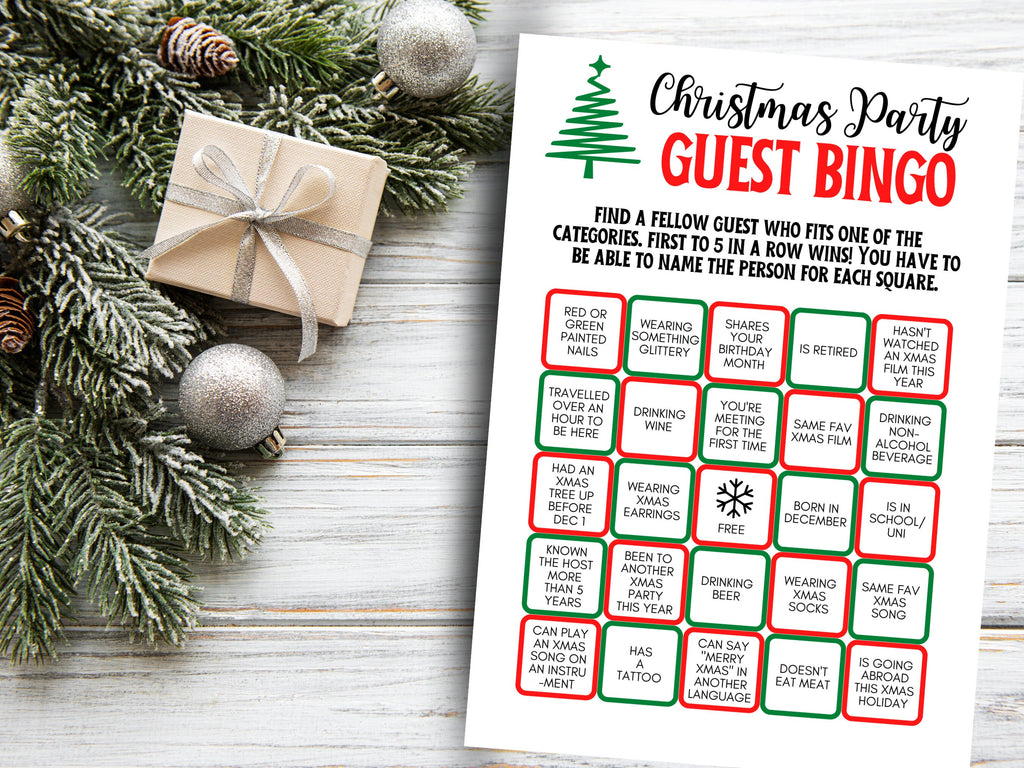 Christmas Party Guest Bingo (Printable PDF)
