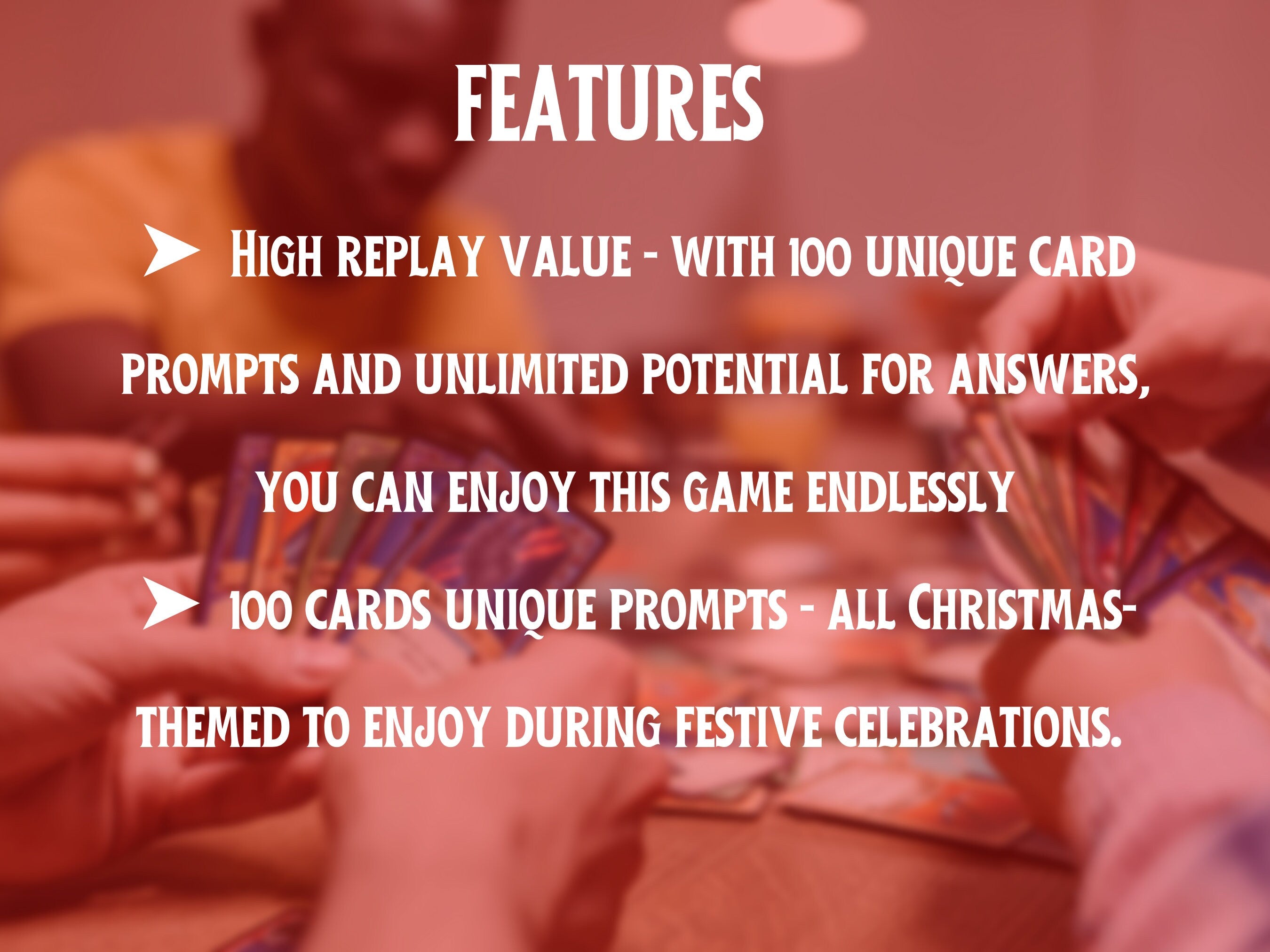 Christmas Adult Card Game: Wrong Answers Only, Printable Prompts (PDF)