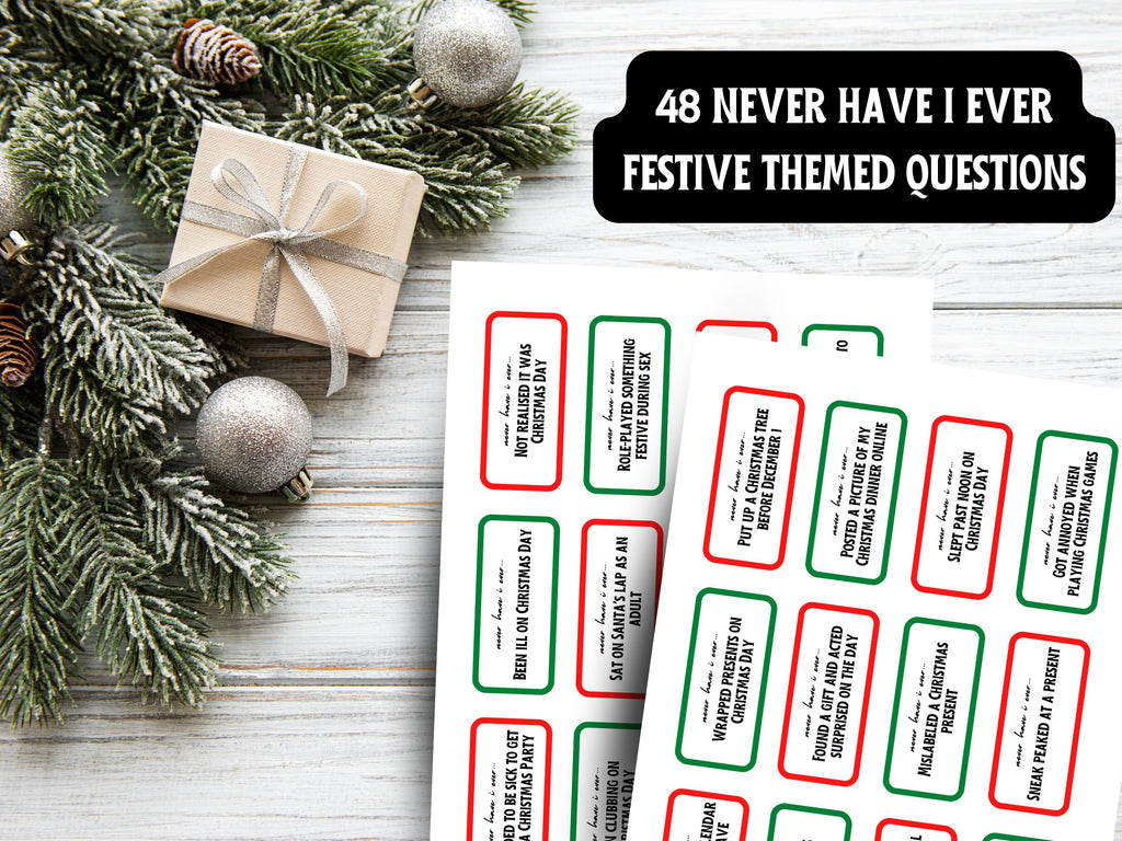 Christmas Never Have I Ever Drinking Game (Printable PDF)