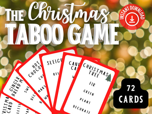 Christmas Taboo Game, Printable Xmas Articulate Party Game, Stocking Filler Game for Families, Festive Holiday Entertainment