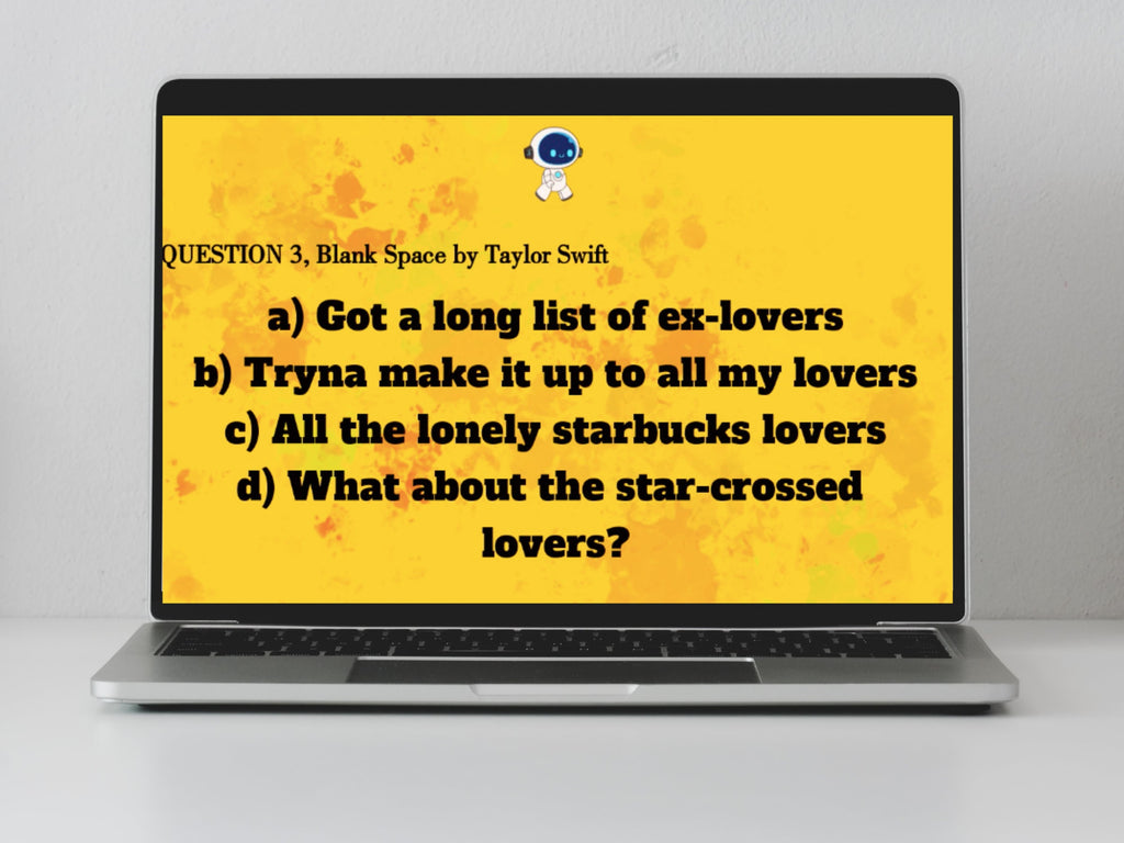 Fun Music Trivia Quiz, Pub Game Night (Digital Download)