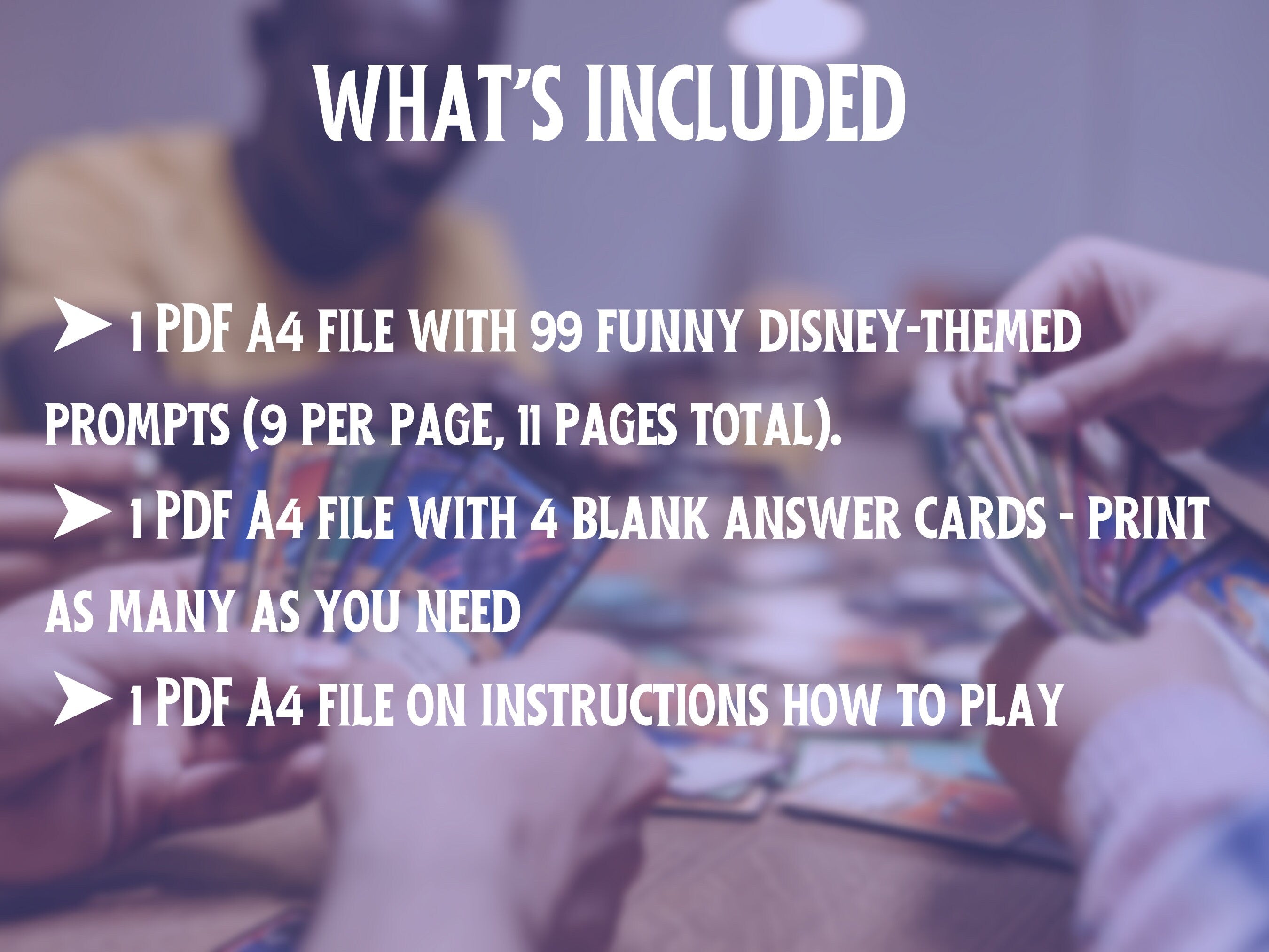 Hen Party Card Game: Wrong Answers Only Prompts (Printable)