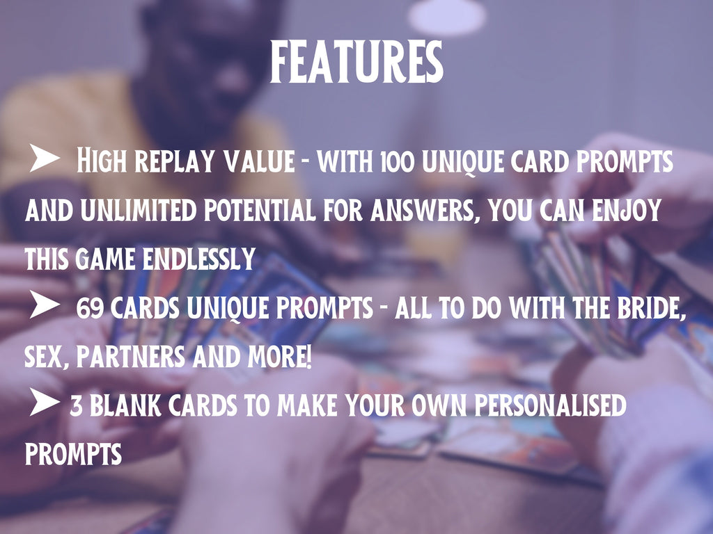 Hen Party Card Game: Wrong Answers Only Prompts (Printable)