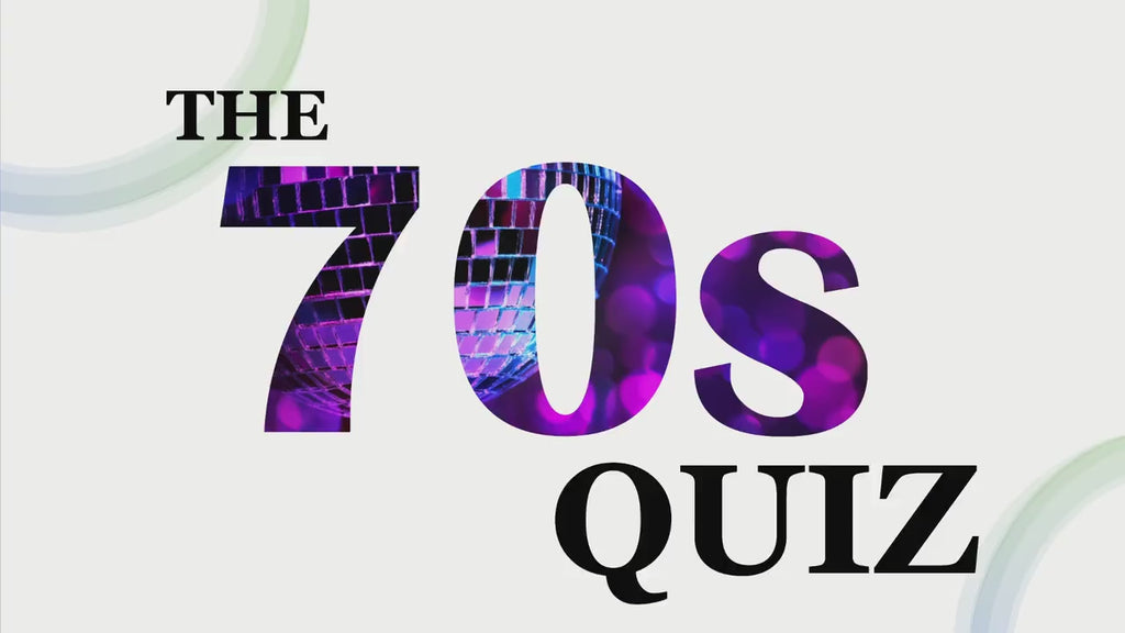 70s Trivia Quiz, Birthday Party Game (PowerPoint, PDF)